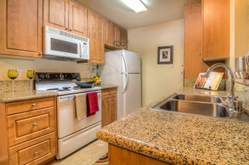 Granite counters upgrades in kitchen and restroom vanities